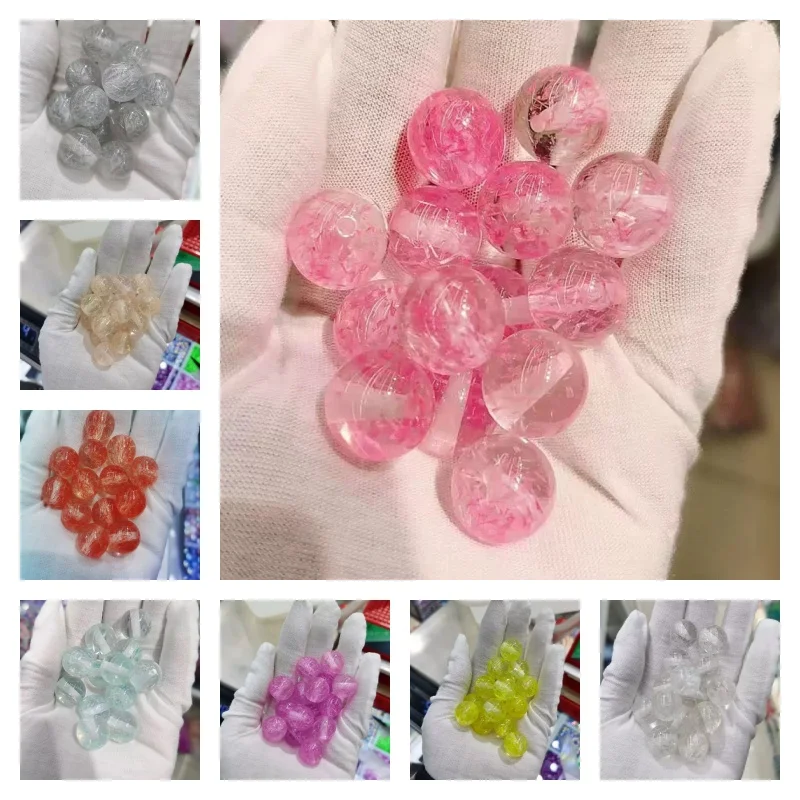 

Wholesale 100pcs/lot 16mm color effect geometry rounds shape resin straight hole beads diy jewelry accessory