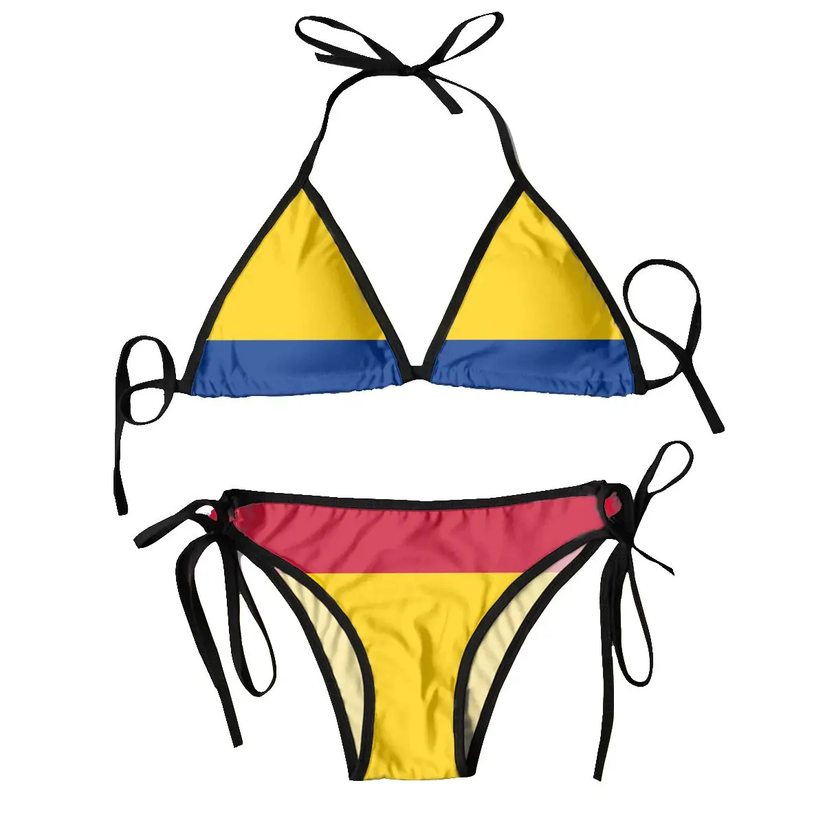 2024 Badpak Vlag Van Colombia Mujer Vrouwen Badmode Zomer Strandkleding Badbikini 'S Sets