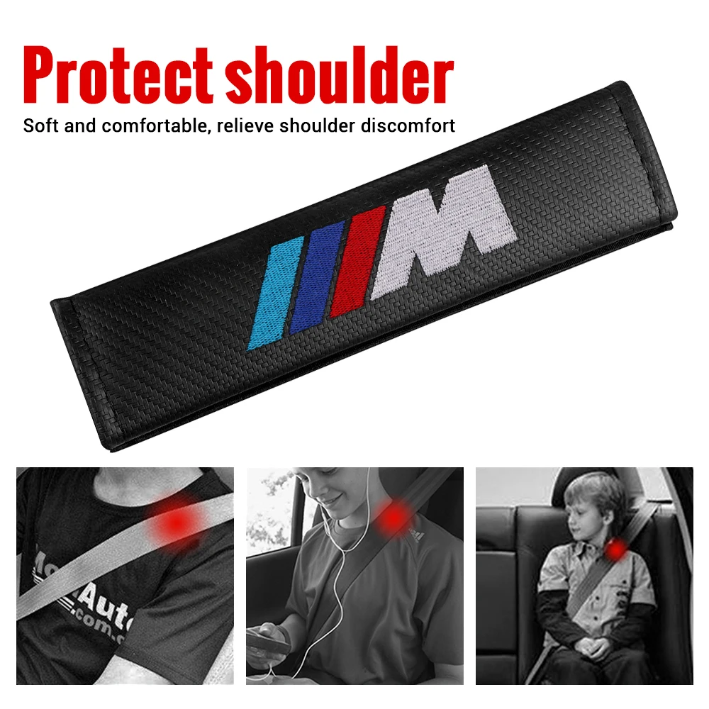 2x Car Styling Safety Belt Cover Protection Shoulder Pad Cushion Harness Pad For M performace M1 M2 M3 M4 M5 M6 M7 M8 X1 X3 X5