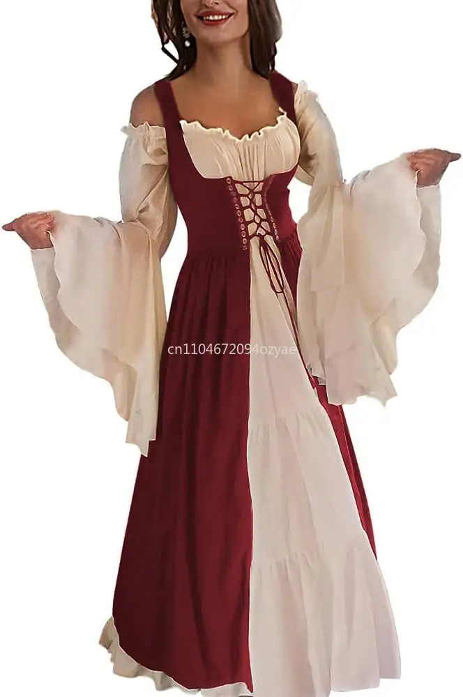 Abaowedding Costume de la Renaissance médiévale pour femme Cosplay sur robe
