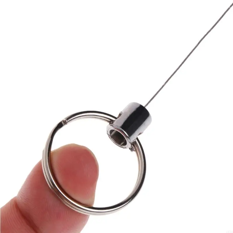 Fishing Retractor for Key Ring Reel Holder Retractable Steel Cable Access 157D