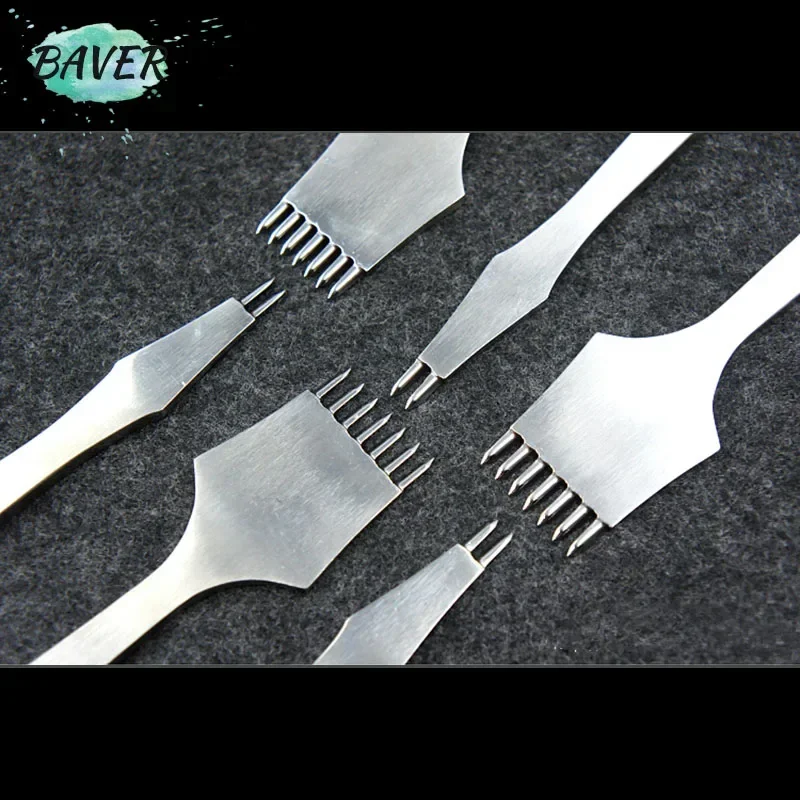

Leather Craft pricking iron Olive shape hole Stitching Punch chisel hand Tools High Quality handcraft sewing DIY