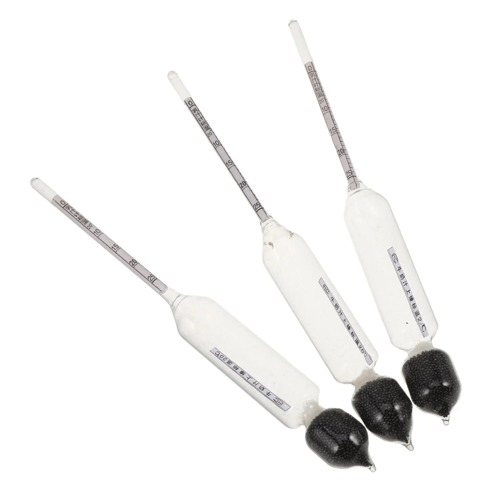 3Pcs Milk Testing Hydrometer Set Precision Glass Analytical Hydrometer for Cow Goat Milk Density Analysis Dairy Quality Control