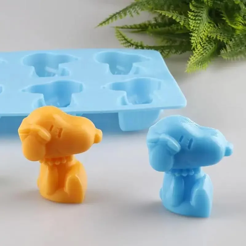 Snoopy moldes de silicone dos desenhos animados reutilizáveis molde de chocolate moldes de doces casa diy decoração do bolo molde de cozimento acessórios de cozinha