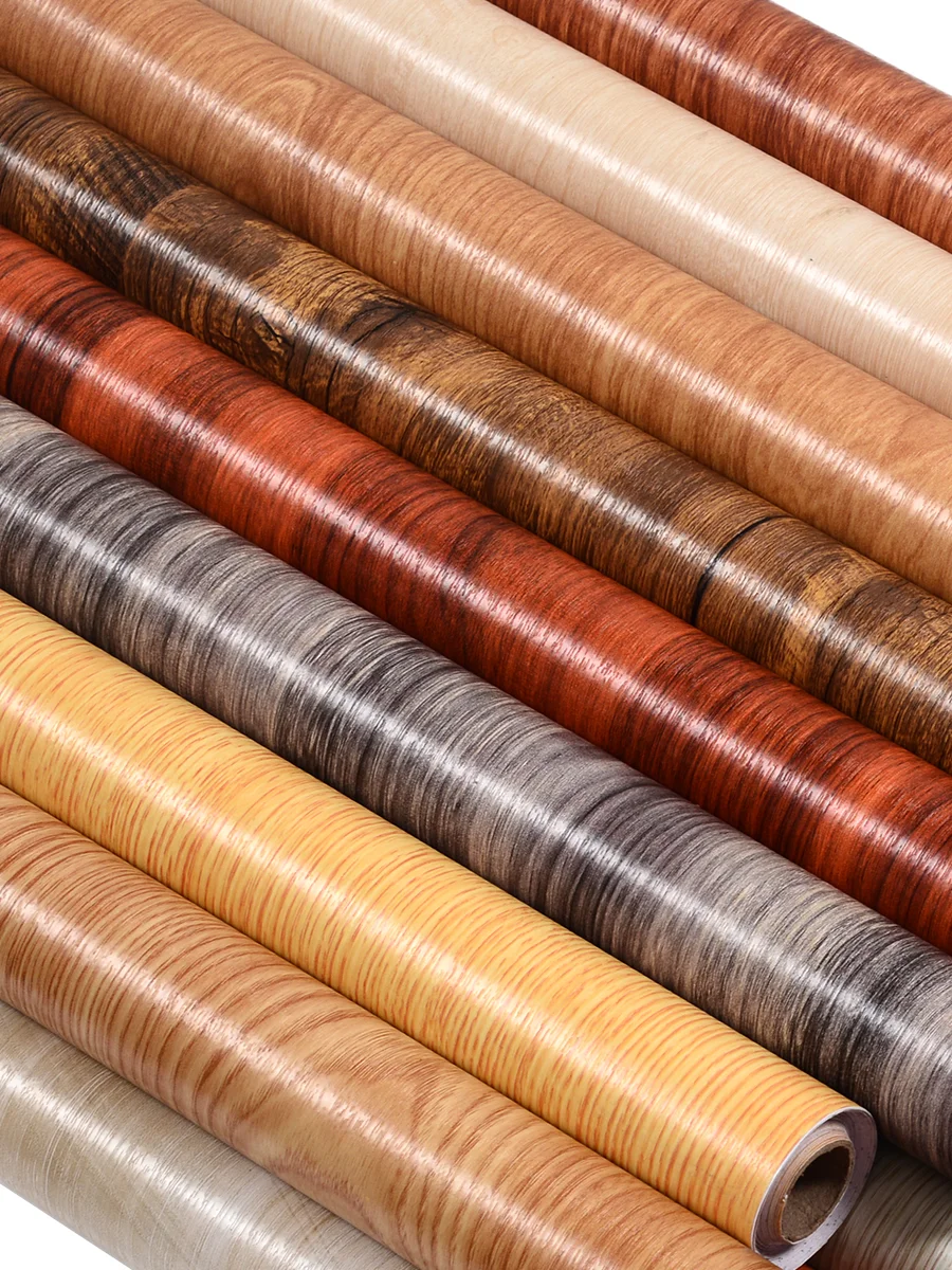 1/3/5/10m Oil-Resistant, Mildew-Proof, Moisture-Proof and Wood Grain Cabinet Door Self-Adhesive Wall Wallpaper Home Decoration