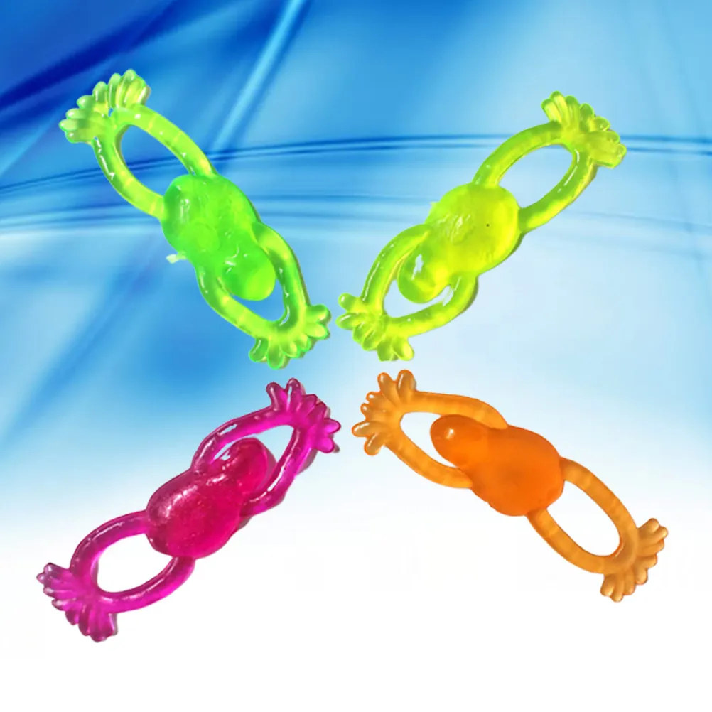 

24Pcs Elastic Frog Toy Fun Trick Game for Children Stress Relief Prank Playtime Gift Random