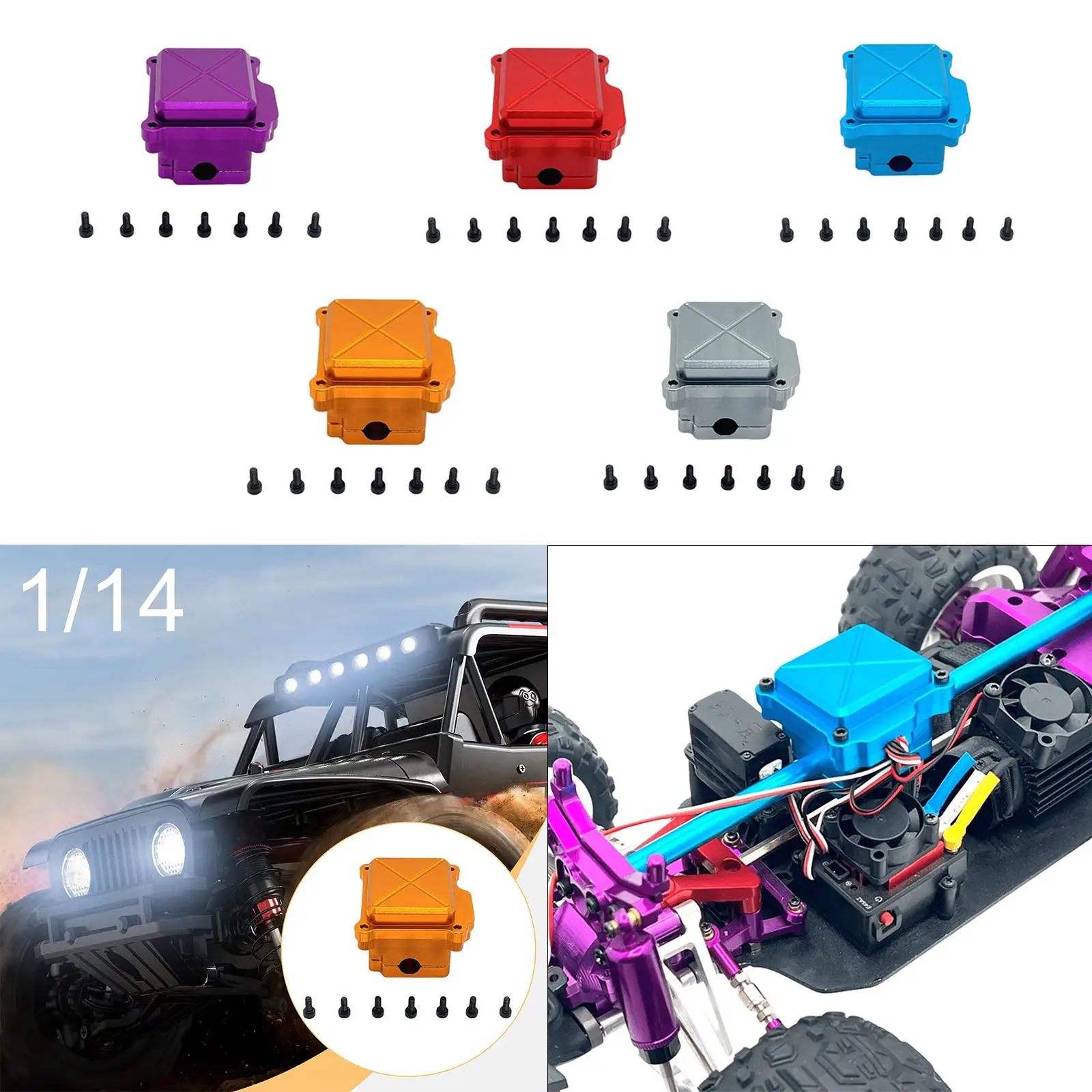 Scatola ricevitore ESC Accessorio Pezzi di ricambio Sostituzione Accessori RC Scatola controller di velocità elettrica per 1/14 Installa facilmente Robusto