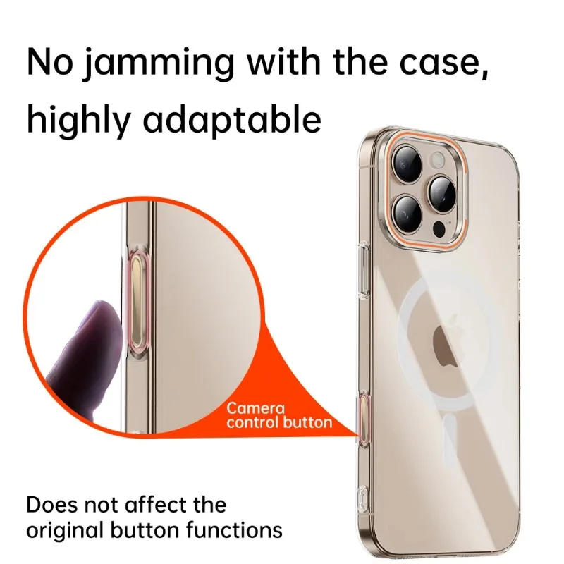 Camera Control Capture Button for IPhone 16 Pro Max Plus For MagSafe Magnetic Phone Case Metal Protector Cover Accessory