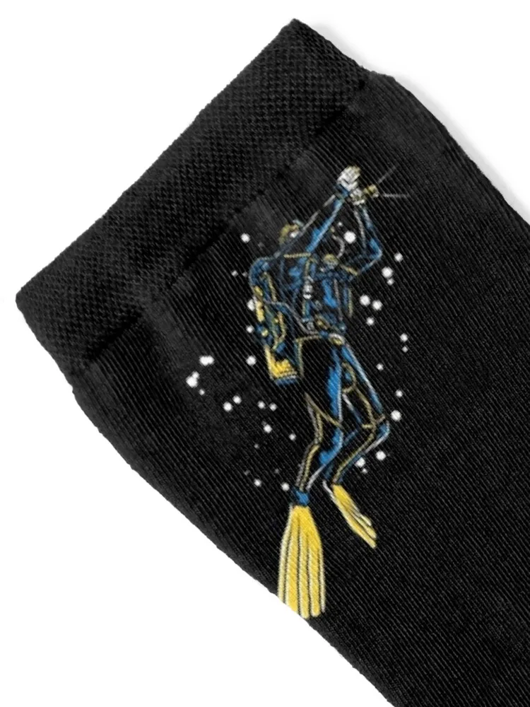 diver, dive Socks custom essential designer crazy Ladies Socks Men's