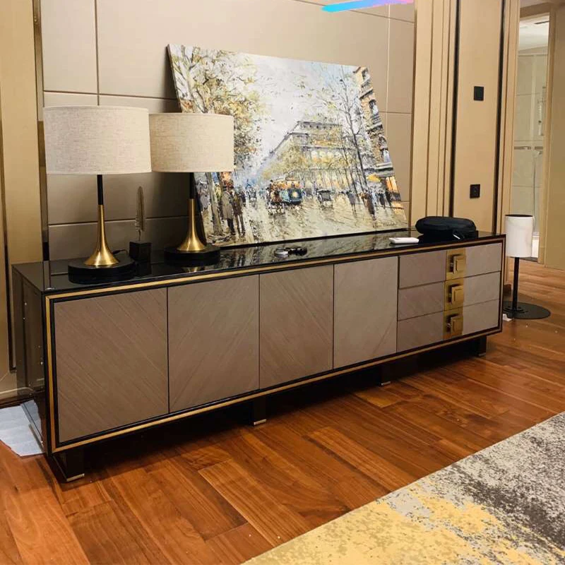 

Скандинавская винтажная подставка для телевизора, модная многофункциональная подставка для телевизора середины века для спальни с дизайнерской стойкой для хранения, мебель для телевизора