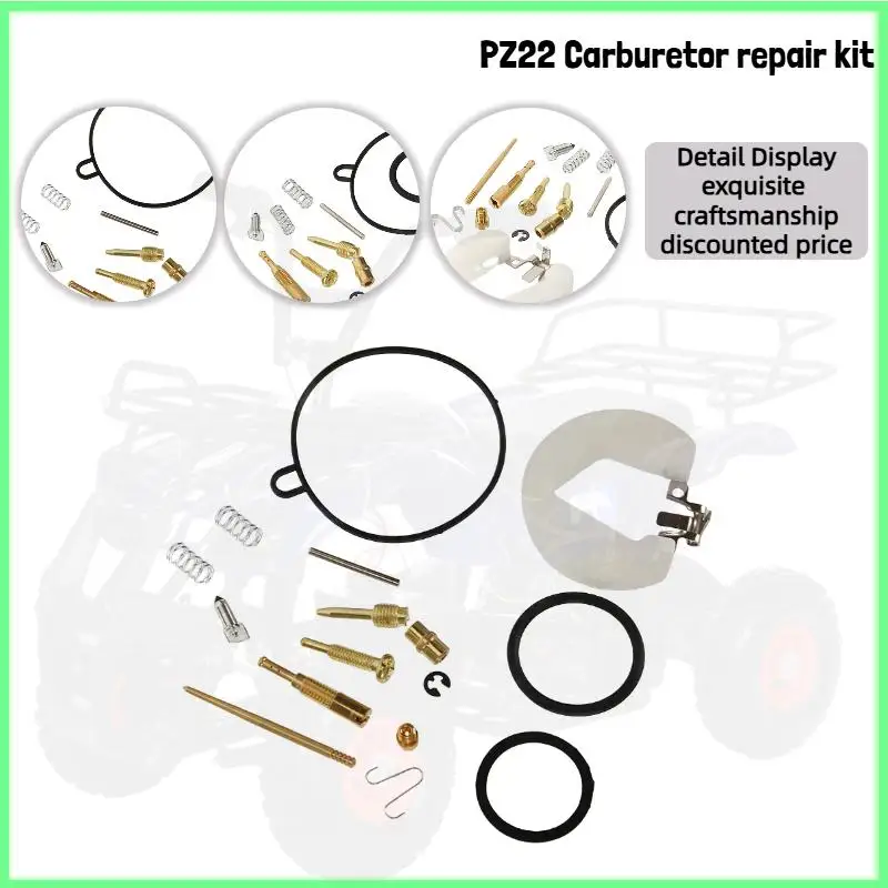 Für Honda kompatibler PZ22 Vergaser-Reparatursatz mit Kolbenmembran und Schwimmer für die Wartung von Motorrad-Dirt-Bikes