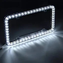 Light Up Your Ride with Our Premium LED License Plate Frame with 48 LED Beads