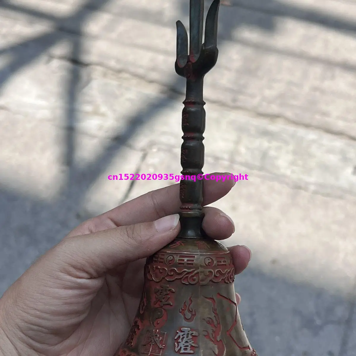 Wholesale Buddhist Taoism supplies tool old master Sanqing Eight Diagrams Bell Exorcism Eliminating Demons blessed peace