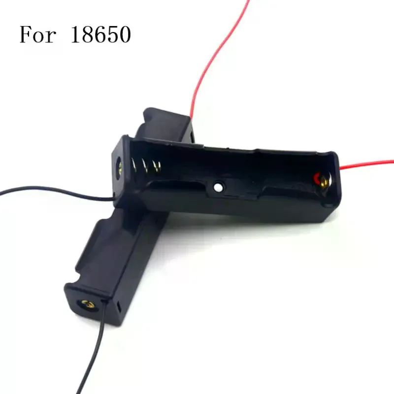 18650 Battery Case Holder With Wire Bundle,10PCS DIY Battery Storage Boxes, 18650 1 Bay Cell Battery Holder, 1 Slots 10pcs
