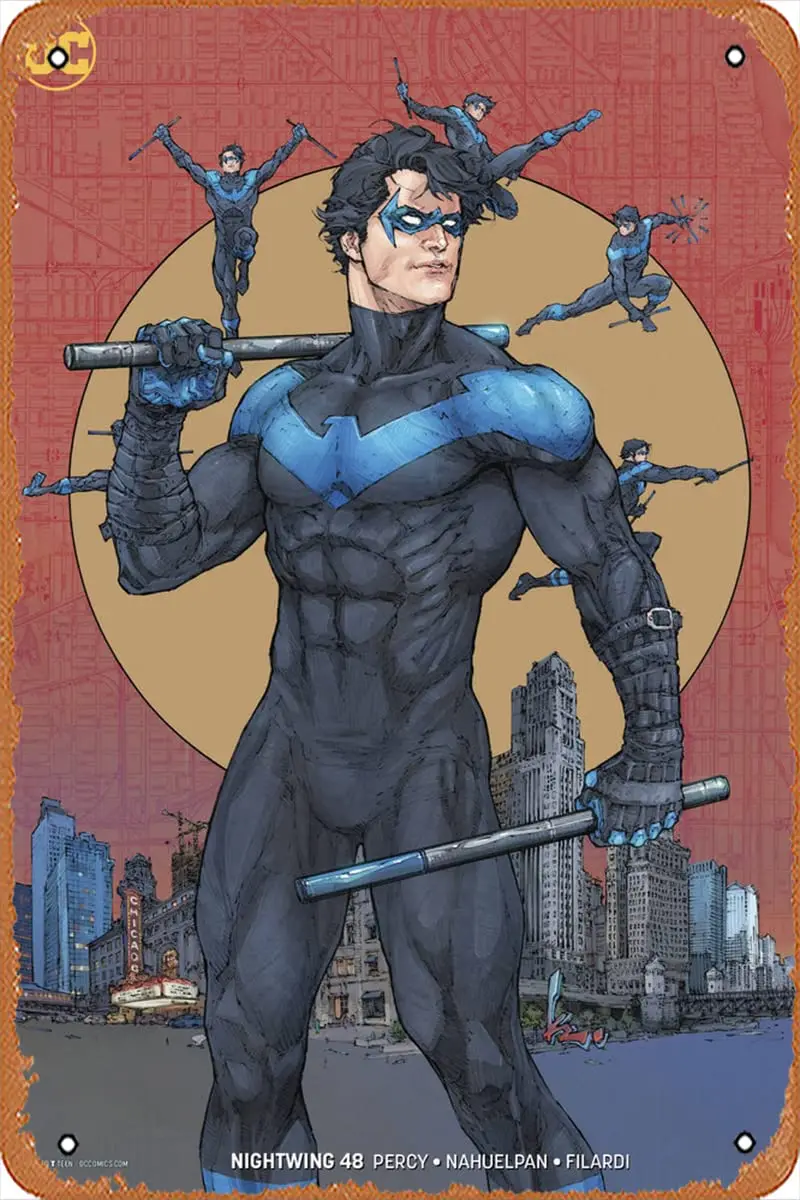 Retro Metal Sign - Nightwing (4th Series) 48 Var A Comic Book NM - Anime Metal Tin Sign film Poster for Music Cafe Bar Restauran