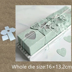 New Design Craft Metal stencil mold Cutting Die heart box decoration scrapbook die cut Album Paper Card Craft Embossing