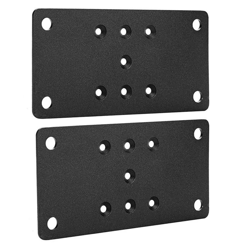 2 PCS Heavy Duty Patio Column Base Plate Fence Column Base Black Metal Anchor Plate Patio Column Base Connector