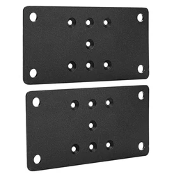 2 PCS Heavy Duty Patio Column Base Plate Fence Column Base Black Metal Anchor Plate Patio Column Base Connector