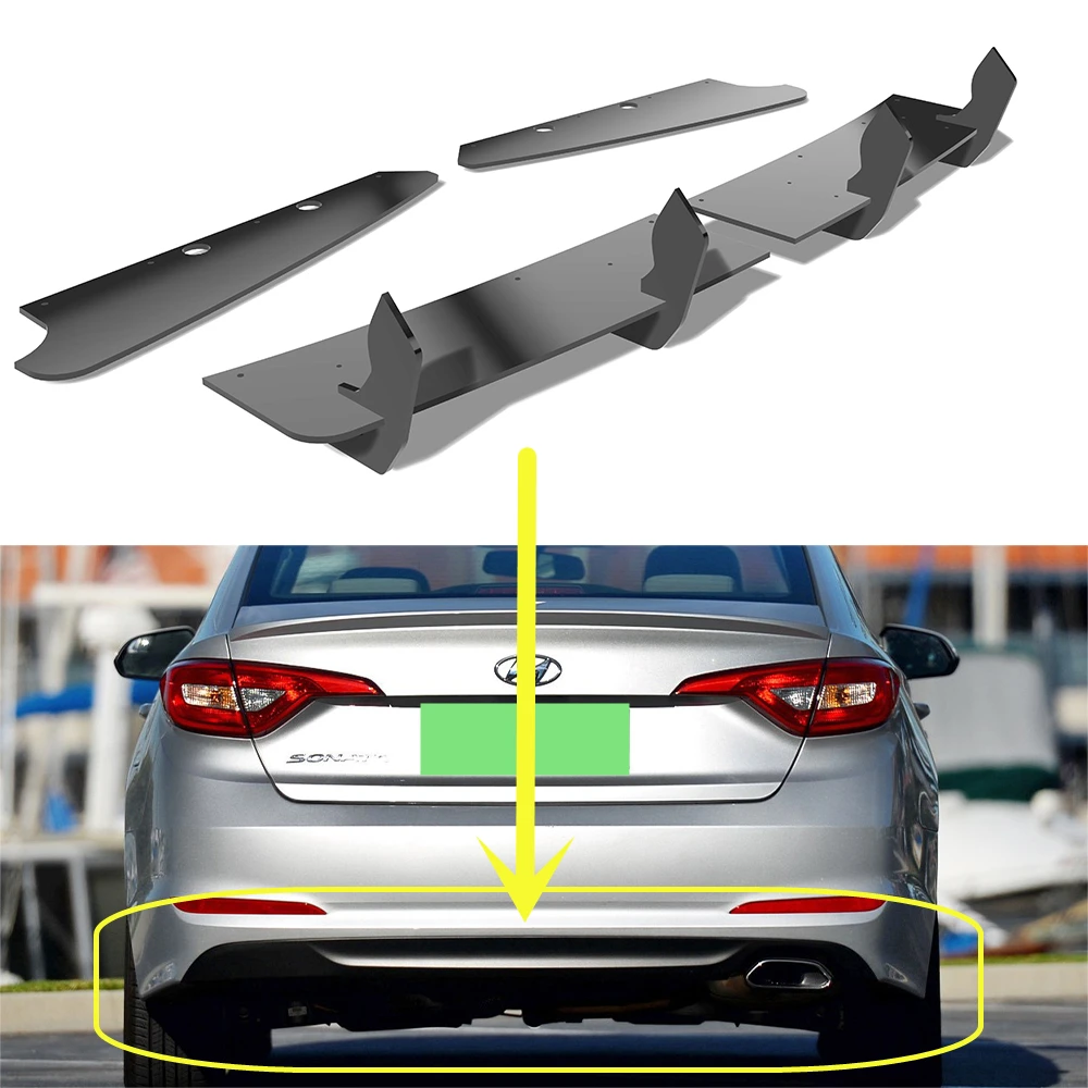 

For Hyundai Sonate SE 2015 2016 Year Rear Diffuser Bumper Lips Spoiler Splitter Body Kit Accessories