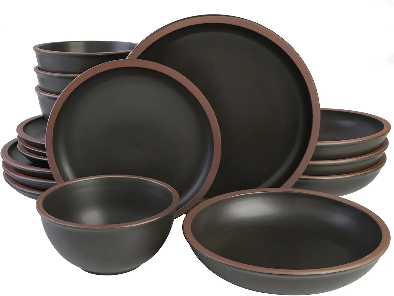 

Lagos Dinnerware Set, Service for 4 (16pcs), Black