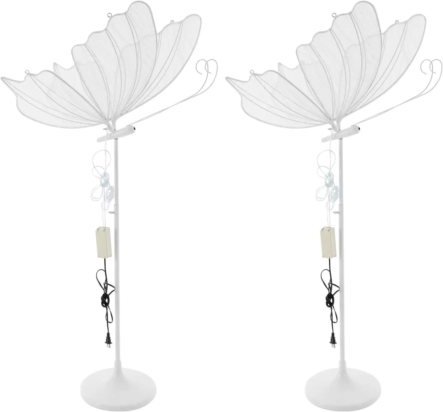 

2-Pack Butterfly Wedding Aisle Lights Romantic Butterfly LED Decoration Lights, Adjustable Height 57.5-70.1in LED Decoration