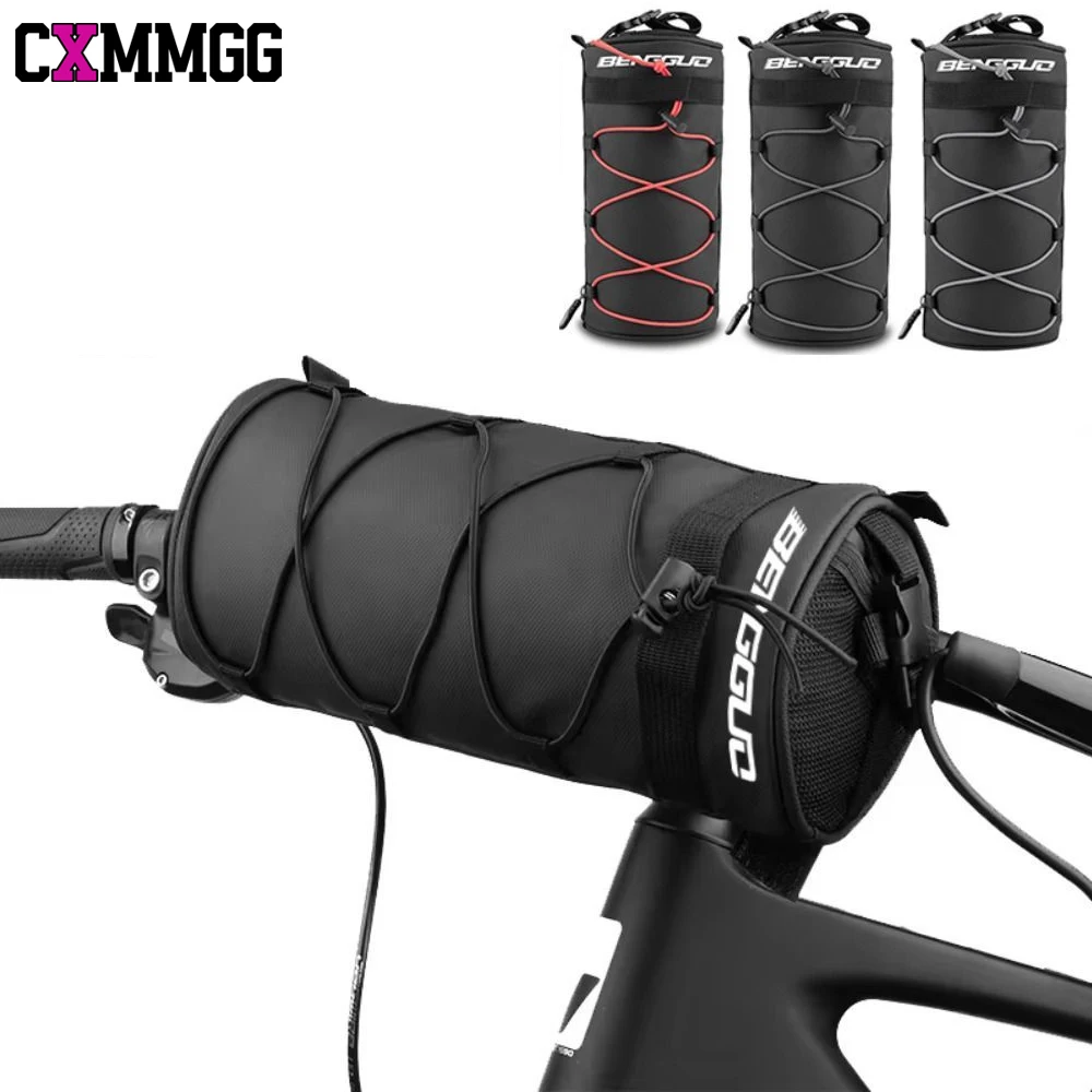 

1PCS Bike Handlebar Bag, Bicycle Front Bag Frame Storage Roll Bag Mountain Road Bikes Commuter Shoulder Bag Professional Cycling