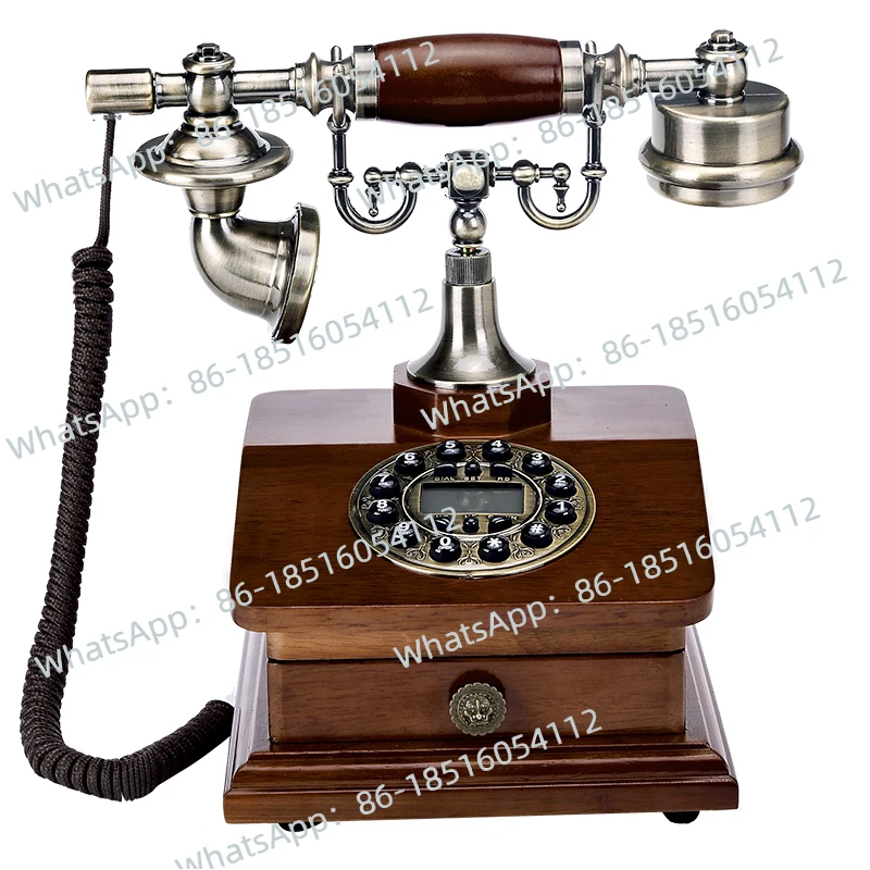

Деревянный антикварный телефон для дома, европейский ретро-стациональный телефон
