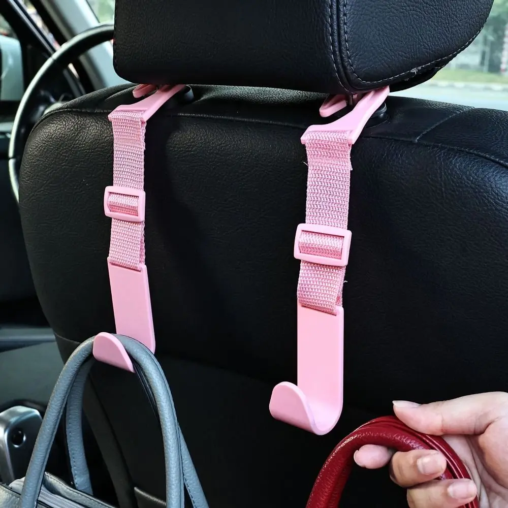 

4Pcs/set Adjustable Car Seat Headrest Hook Large Load-bearing Space-Saving Car Seat Back Purse Hanger Reusable Easy to Install