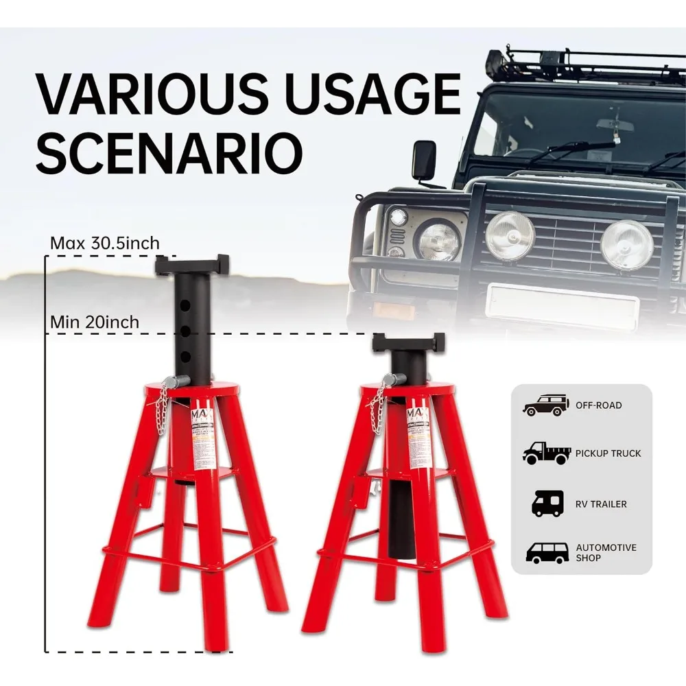 حامل جاك قابل للتعديل من نوع الدبوس بسعة 10 طن للشاحنات ودعم المعدات