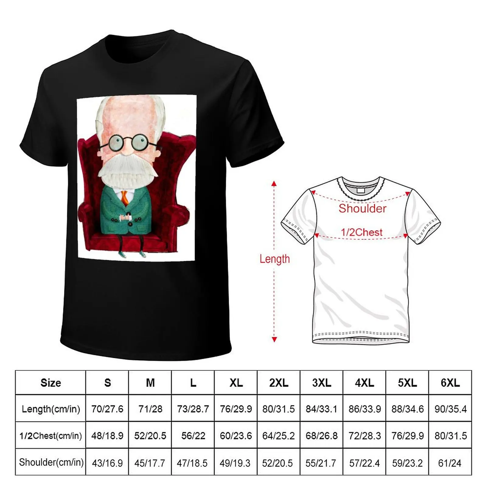 Sigmund Freud T-Shirt Fashion Casual Short Sleeve T-Shirt