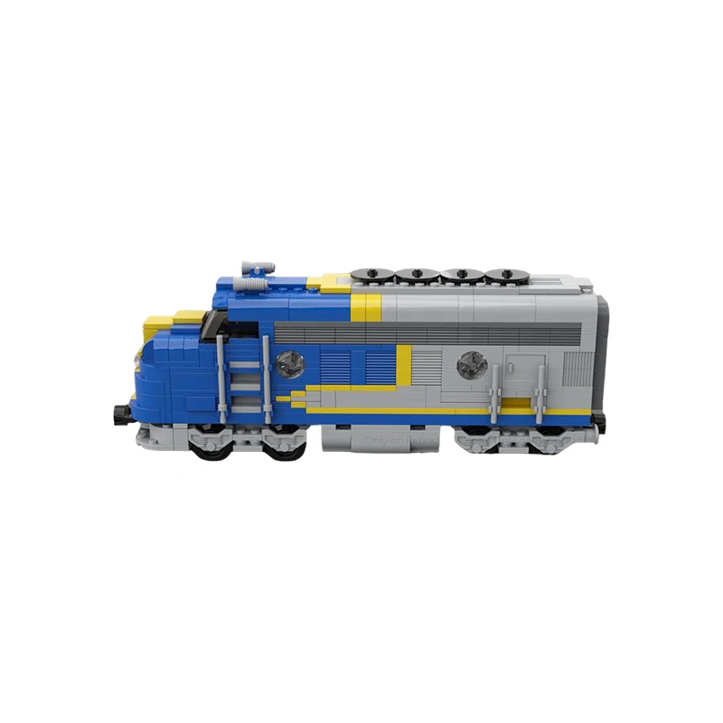 MOC Vintage Classic American Passenger Locomotive Building Blocks Set Streamline Diesel Train Model Adult Collection Gift