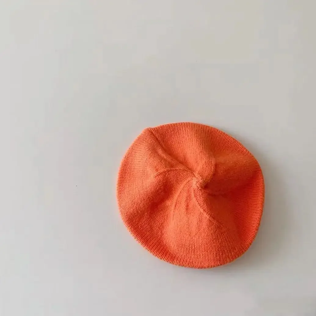 Boina de punto Multicolor para niños, sombreros de bebé, accesorios de estilo Hipster, sombrero de pintor para niñas, capó para niños, Otoño e