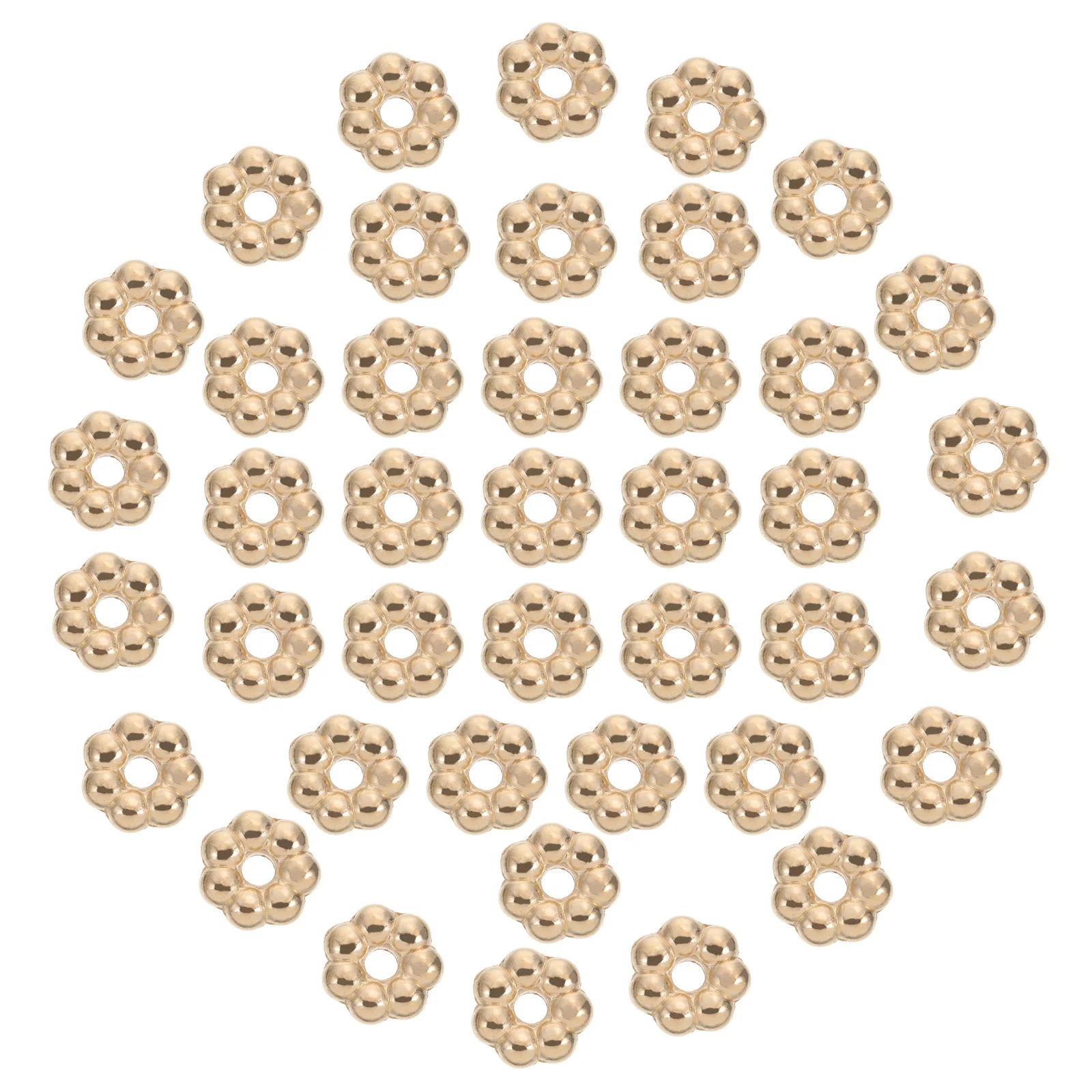 

2000 pcs Plastic Electroplating Beads 6mm Flower Shape ABS Material for Jewelry Making Crafts Gifts DIY Accessories Decor