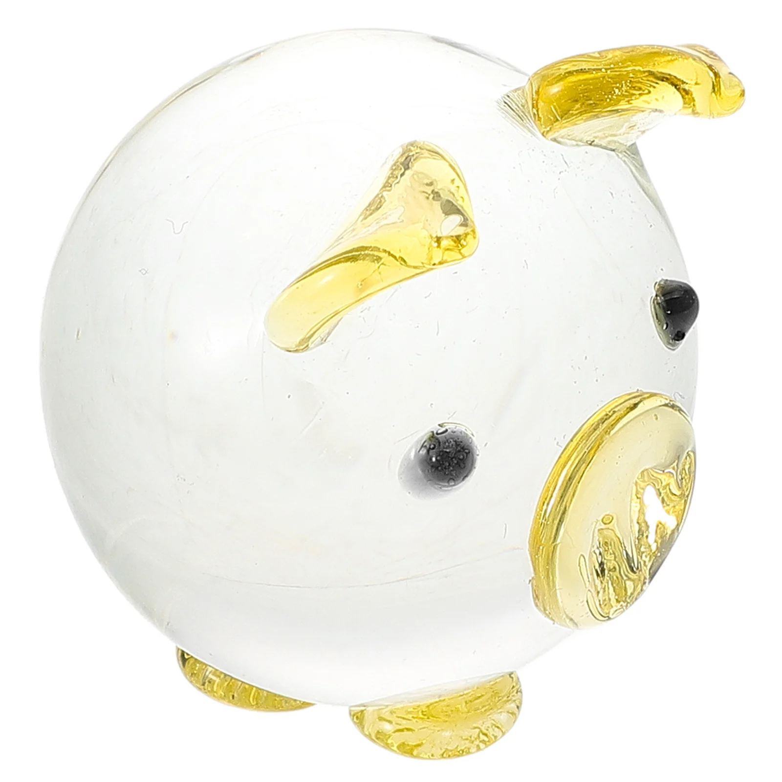 

Glass Pig Crystal Clear Small Glass Animal Sculpture Desktop Decor Tea Pet Animal Ornament Cute Models Pig Statue