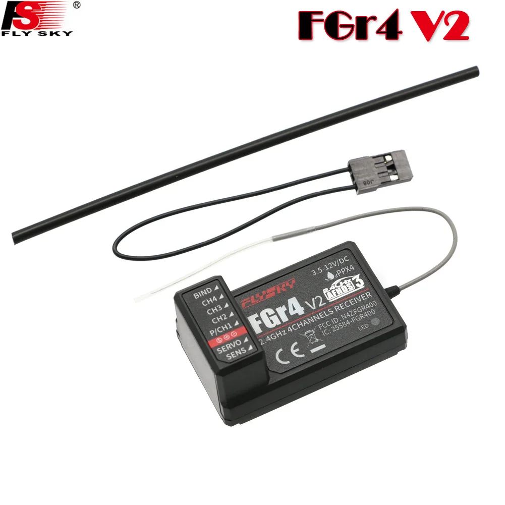 Flysky FS-FGr4 V2 Receiver 2.4Ghz 4CH AFHDS3 Receiver for Flysky Noble FS-NB4 Transmitter