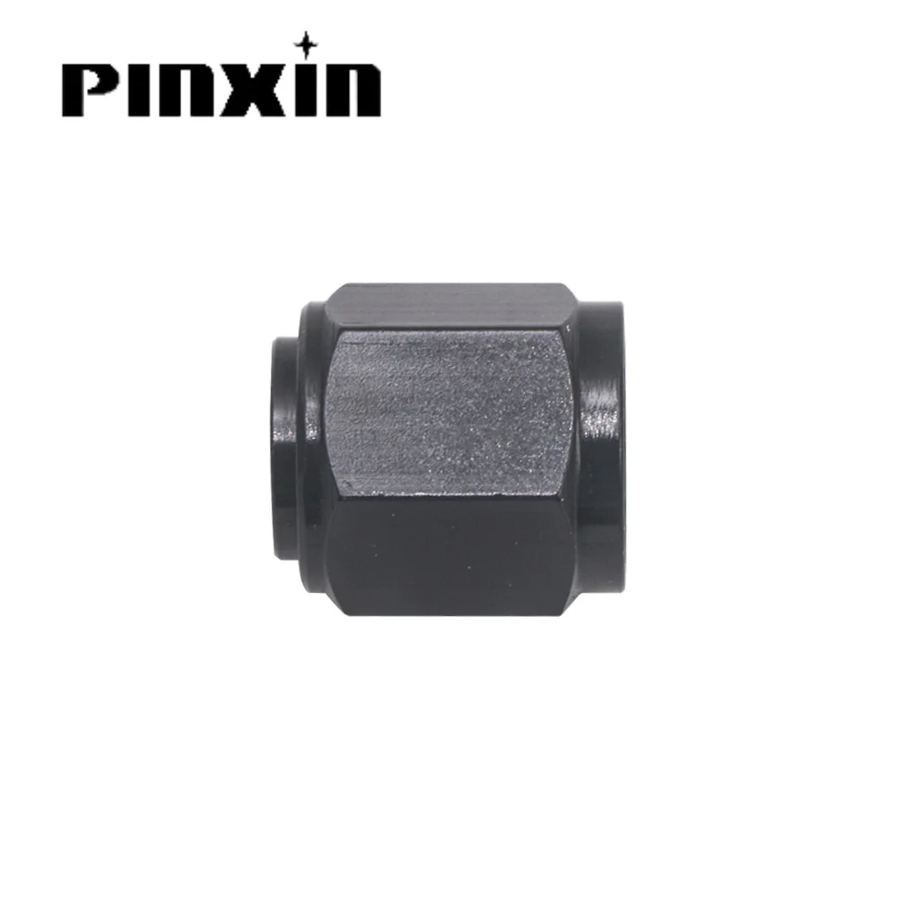 PINXIN Cap Block Off Fitting Plug Aluminum Swivel Hex Head Nut Port Adapter for Fuel Oil Line AN4 AN6 AN8 AN10 AN12 Female Flare