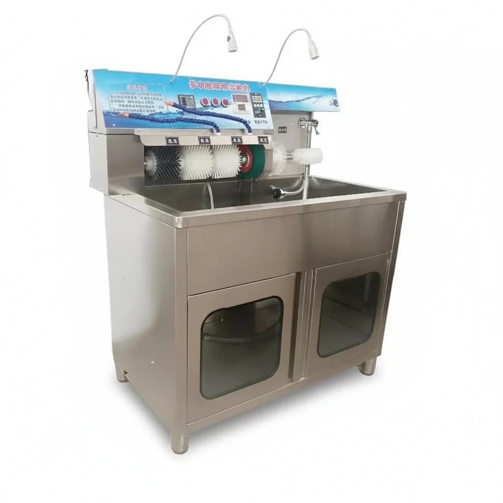 Industrial Shoe Washing Machine, 304 Stainless Steel Automatic Commercial Shoe Washer, Electric Cleaning Equipment