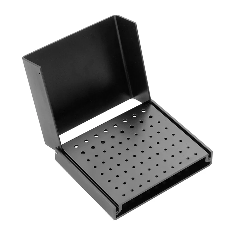 76 Holes Burs Holder Box Organizer Aluminium Alloy Sterilizer Case Autoclave Box