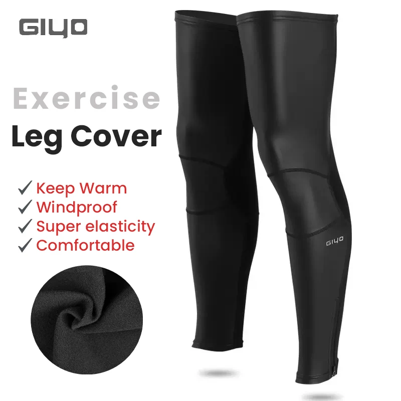 GIYO Winter Cycling Leg Warmers Men Women Outdoor Sport Compression Leggings Windproof Keep Warm Riding Leg Sleeve Leg Covers