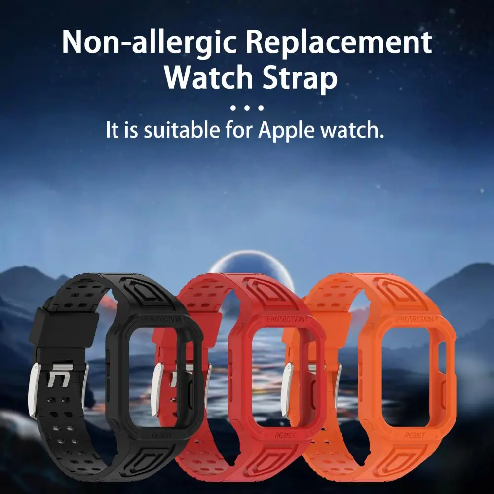 Wristwatch Strap Easy Installation Watch Wrist Strap Integrated 42/44/45mm Adjustable Length Watchband Belt Wearing Watch