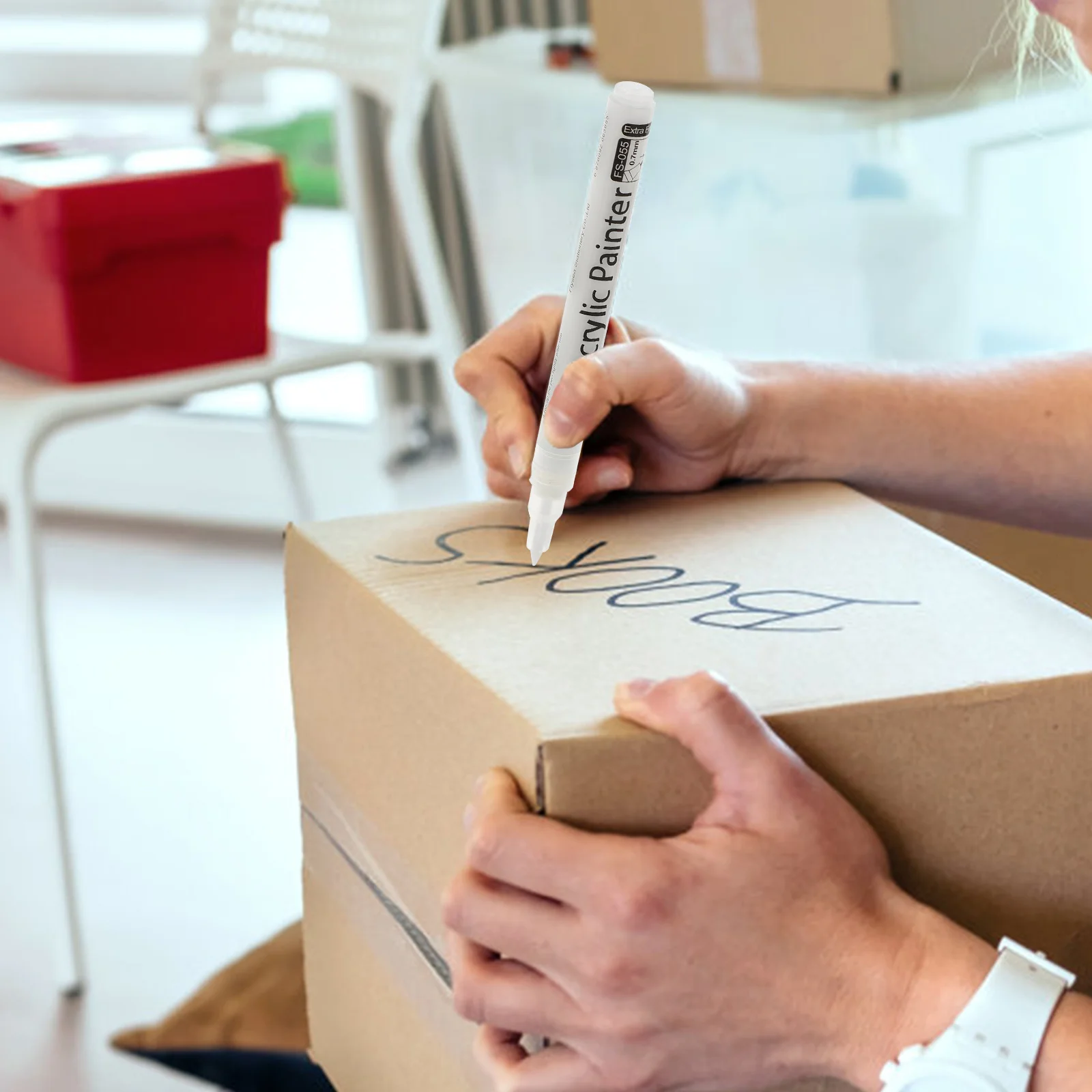 Stylos marqueurs en acrylique à pointe Fine, 6 pièces, marqueurs de dessin, démarrage facile, pression minimale, parfaits pour les projets artistiques, cadeaux de vacances