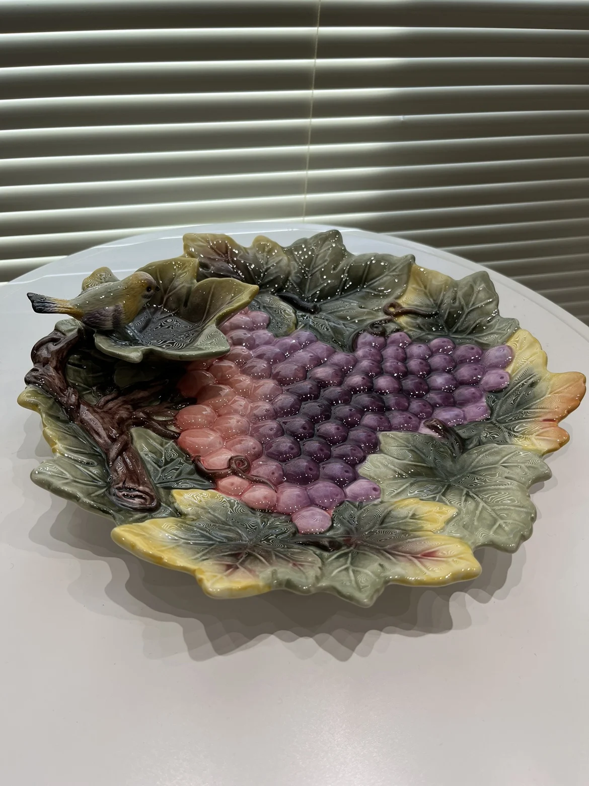 Fangya Ziqi Donglai Purple Grape Ceramic Dried Fruit Tray Home Decorative Dinner Plate Seafood Dipping Plate  Serving Platter