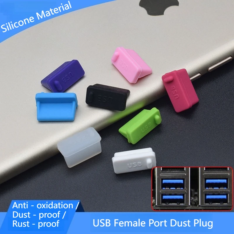 Пылезащитная заглушка USB для нескольких устройств — универсальная, подходит для USB 3.0/2.0, работает с ноутбуками, настольными компьютерами и телефонами