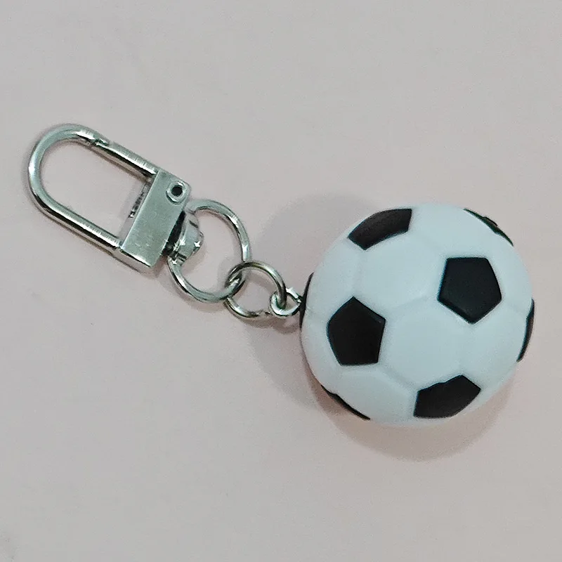 keychain bowling Football Keychain Pendant PVC Basketball Tennis Rugby Keychain Accessories