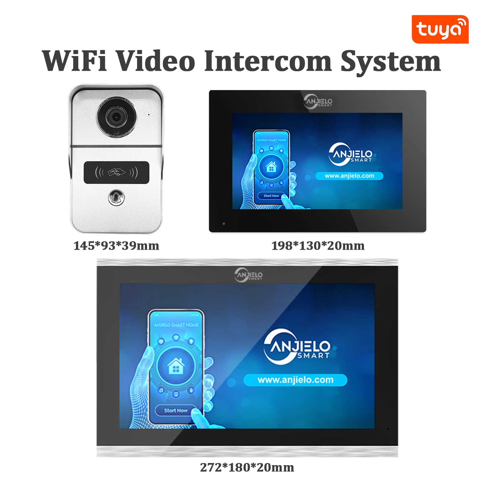 Imagem -04 - Campainha de Vídeo sem Fio Wifi Tuya Smart App Home Intercom Kit Sistema de Controle de Acesso Rfid Tela Sensível ao Toque Cores 1080p 10