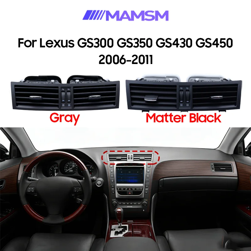 

For Toyota Lexus GS300 GS350 GS430 GS450 2006-2011 Air Conditioner Vent Grille Dash Center Middle AC Air Outlet Replacement Part