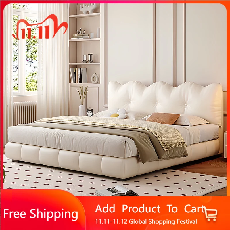 

Wooden Design Bed Double Bedroom Modern Sofa Girls Princess Massage Bed Sleeping Platform Letto Matrimoniale Home Furniture