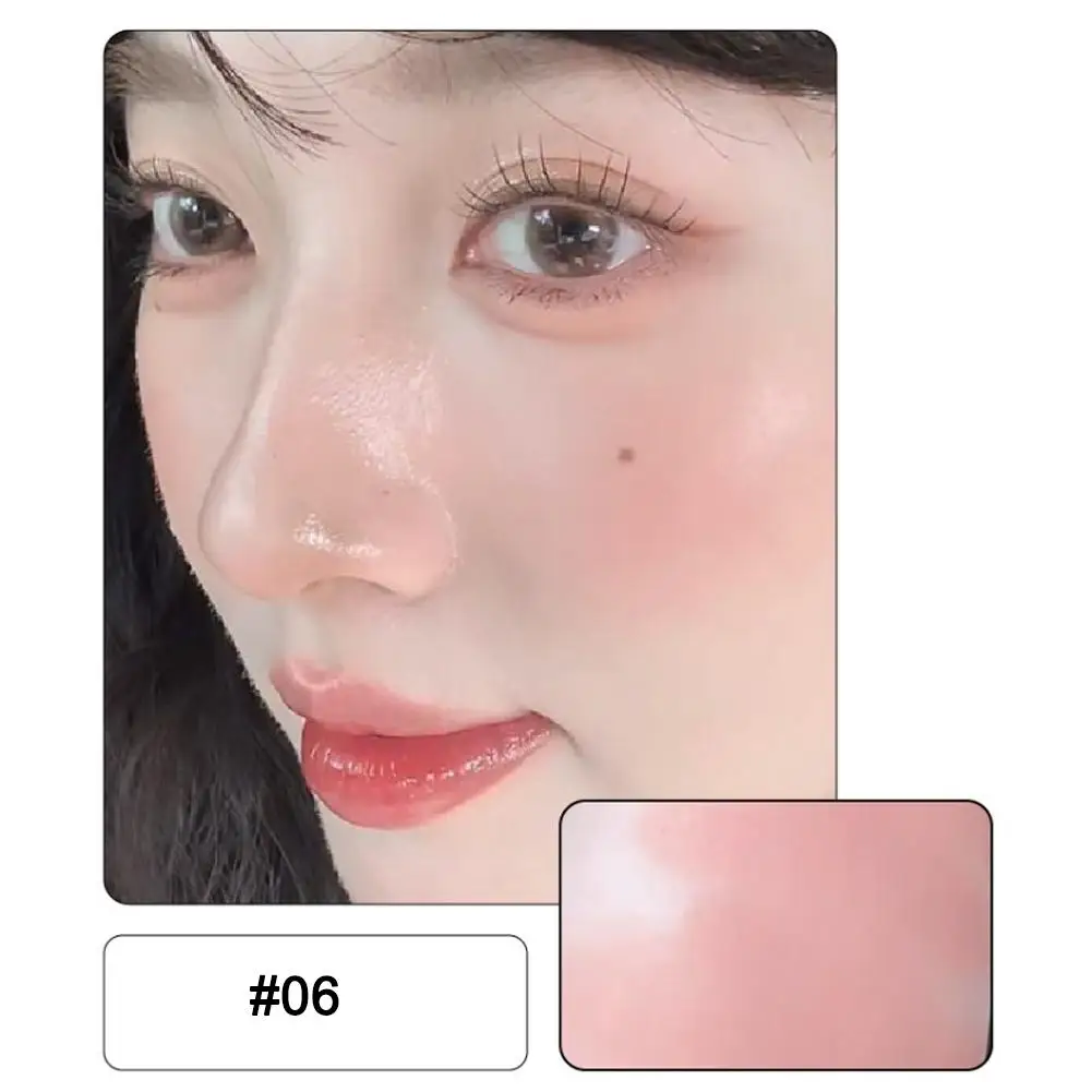 Monochrome Blush Matte Natural Cheek Color Brightening Face กันน้ํา Facial Contouring แต่งหน้า Blush Powder แต่งหน้าแบบนุ่ม