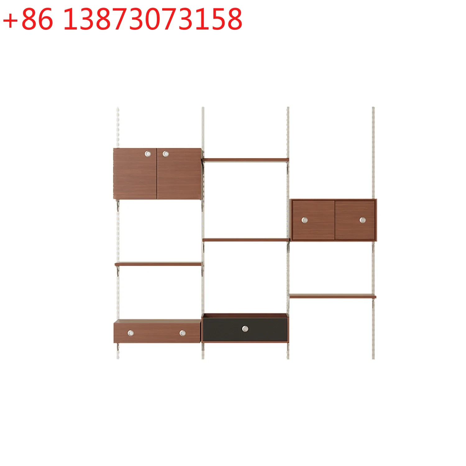 FG10Solid wood wall shelf TV wall sofa rear bookshelf dining side cabinet baffle
