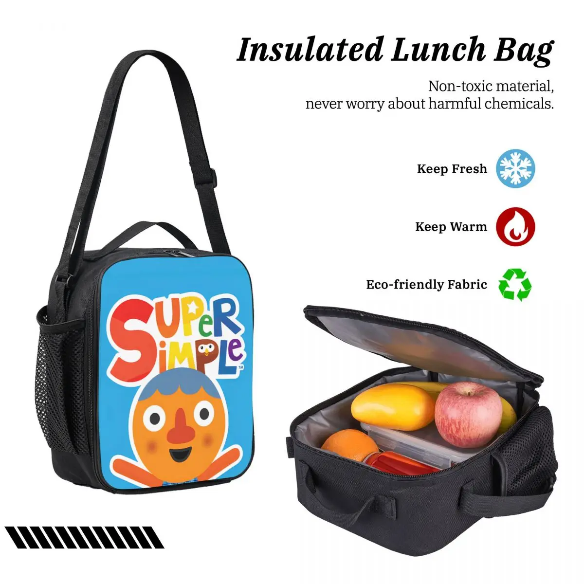 Ensemble de sacs à dos d'artiste Musical Noodle & Pals, 3 pièces, boîtes à crayons pour enfants, ensembles de sacs à livres avec boîte à déjeuner pour écoliers, sac à dos
